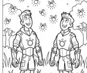 Coloriage Fr&egrave;res Kratt et les lucioles