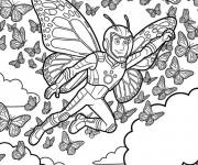 Coloriage Fr&egrave;res Kratt et les papillons