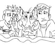 Coloriage Fr&egrave;res Kratt qui adorent les animaux