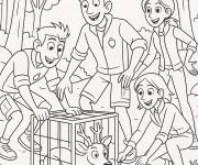 Coloriage Fr&egrave;res Kratt sauve la vie des animaux