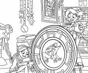 Coloriage Koki et Aviva travaillent