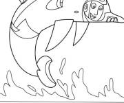 Coloriage et dessins gratuit Martin en cr&eacute;ature Dauphin à imprimer