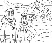 Coloriage Martin et Chris dans la Tortuga dans l'Arctique