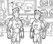 Coloriage Martin et Chris dans Tortuga