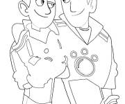 Coloriage Martin et Chris Kratt
