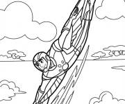 Coloriage Martin et la puissance de vol