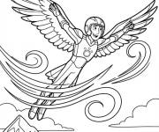 Coloriage Martin et la puissances des oiseaux