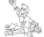 Coloriage et dessins gratuit Martin Kratt avec le disque à imprimer