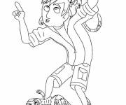 Coloriage Martin Kratt sauve les animaux