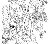 Coloriage Personnages de cartoon Fr&egrave;res Kratt