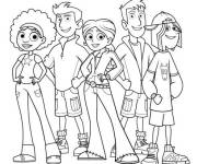 Coloriage Personnages de la bande anim&eacute;e Fr&egrave;res Kratt