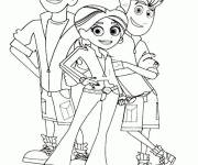 Coloriage Personnages principaux de Fr&egrave;res Kratt