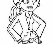 Coloriage Portrait de Aviva facile