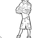 Coloriage et dessins gratuit Portrait de Chris Kratt debout à imprimer