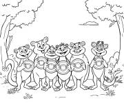 Coloriage Rassemblement des animaux Fr&egrave;res Kratt