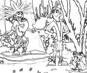 Coloriage Sc&egrave;ne de Fr&egrave;res Kratts