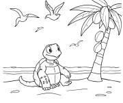 Coloriage Sc&egrave;ne de l'ile &eacute;quatoriale de Fr&egrave;res Kratt