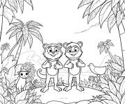 Coloriage sc&egrave;ne de s&eacute;rie Fr&egrave;res Kratt