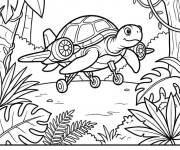 Coloriage Tortuga l'avion des Fr&egrave;res Kratt