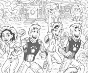 Coloriage Tortuga Wild Kratts dans la foret