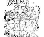 Coloriage Wild Kratts dessin anim&eacute; des animaux