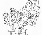 Coloriage Wild Kratts qui aiment les animaux