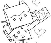Coloriage Baby Box aime dessiner