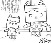 Coloriage B&eacute;b&eacute; Box avec sa m&egrave;re 