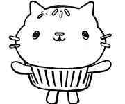 Coloriage Cakey Cat de la maison de poup&eacute;e de Gabby