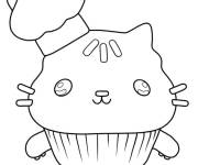 Coloriage Cakey chat mignon