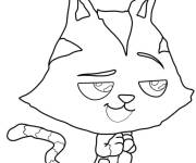 Coloriage Catrat kawaii &agrave; imprimer