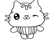 Coloriage Chat Cakey kawaii