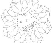 Coloriage Chat g&acirc;teau de Gabby