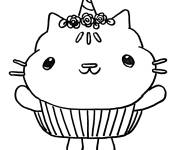Coloriage Chat Licorne Cakey de Gabby chat