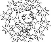 Coloriage Chat Pandy Pattes en mandala