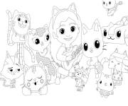 Coloriage et dessins gratuit Chats Pandy de Gabby chat à imprimer