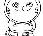 Coloriage et dessins gratuit DJ Catnip de Gabby chat dessin anim&eacute; à imprimer
