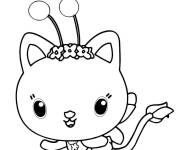 Coloriage et dessins gratuit F&eacute;e Kitty de Gabby chat à imprimer