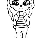 Coloriage Fille Gabby de Gabby's Dollhouse