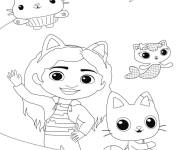 Coloriage et dessins gratuit Gabby chat et la maison magique à imprimer