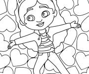 Coloriage La fille Gabby en dansant