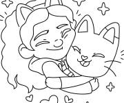 Coloriage Le calin de Pandy Paws Et Gabby