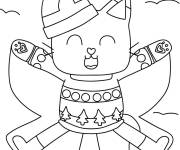 Coloriage Le chat Pandy Paws s'amuse