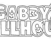 Coloriage Logo de Gabby Chat