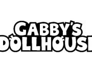 Coloriage Logo de la s&eacute;rie anim&eacute; Maison de poup&eacute;e de Gabby