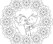 Coloriage Mandala Gabby et Pandy Paws