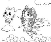 Coloriage Pandy Paws avec Gabby dessin anim&eacute;