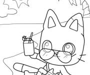 Coloriage Pandy Paws sur la plage