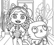 Coloriage Personnages principaux de Gabby maison magique