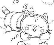 Coloriage Pillow Cat en dormant
